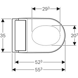 WC suspendu AquaClean Tuma Comfort 146.290.FW.1 Acier Inoxydable brossé 