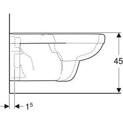 WC suspendu Renova Comfort Square 208560000 rallongé 