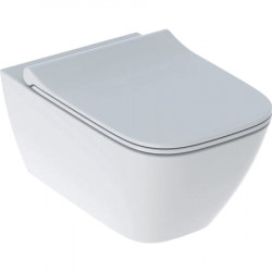 WC suspendu Smyle Square 500.685.01.1 caréné, avec abattant WC