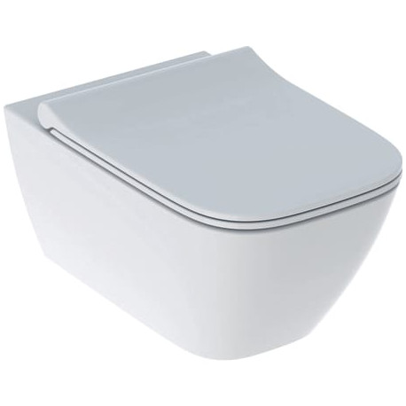 WC suspendu Smyle Square 500.685.01.1 caréné, avec abattant WC