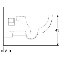 WC suspendu Renova Comfort 500.693.01.1 rallongé, semi-caréné 
