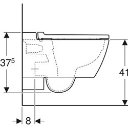 WC suspendu Xeno² 500.806.00.1 caréné, avec abattant WC