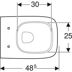 WC suspendu Renova Compact Square 206145000 sans abattant WC 