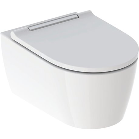 WC suspendu ONE 500.202.01.1 avec abattant WC recouvrement chromé brillant
