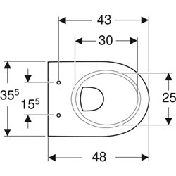WC suspendu Renova Compact 203245000 sans abattant WC 