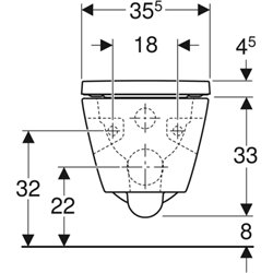 Pack WC suspendu Geberit RENOVA semi-caréné - Pack WC suspendu Geberit  RENOVA semi-caréné