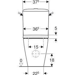 WC sur pied iCon 500.821.00.1 avec réservoir, 84,5x63,5x37,5 cm