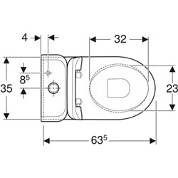 WC sur pied iCon 500.821.00.1 avec réservoir, 84,5x63,5x37,5 cm