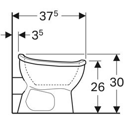 WC sur pied Bambini 211650000 pour bébés et enfants, 30x37,5x28 cm