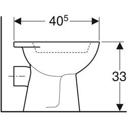 GEBERIT - wc au sol pour enfant geberit bambini, cuvette de wc à fond  creux, sans trous pour abattant wc Réf. 500.930.00.1