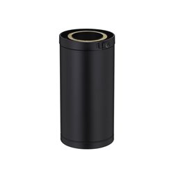 Élément droit ED450150TP3E/9030 Hauteur 450 mm Ø 150 mm Noir