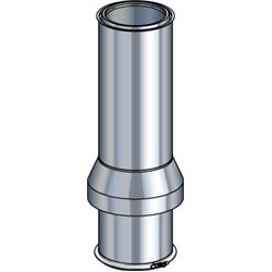 Sortie de toit STI30S230DOM Inox Galva Hauteur 680 mm Ø 230 mm