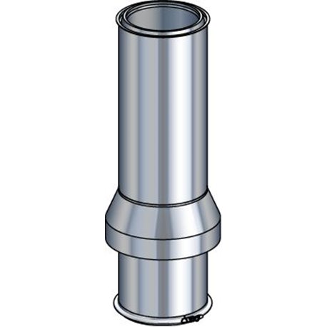 Sortie de toit STI30S230DOM Inox Galva Hauteur 680 mm Ø 230 mm