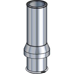 Sortie de toit STI80-120S230DO Inox Galva Hauteur 900 mm Ø 230 mm