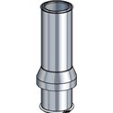 Sortie de toit STI80-120S230DO Inox Galva Hauteur 900 mm Ø 230 mm