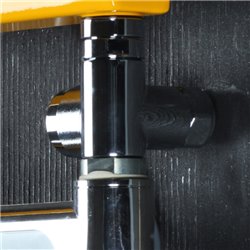 Kit robinet coude intérieur équerre VALKITSQMIST50 pour fonctionnement mixte Chrome