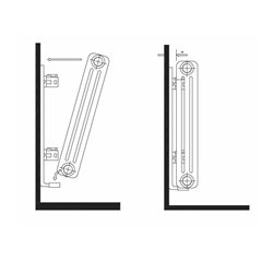 Kit support fixations murales KIT1FRTH045001 pour Tesi H 350-400 mm
