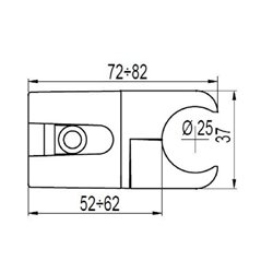 Fixation murale Chela ATTCHELA501 pour Tesi distancier 50-60 mm