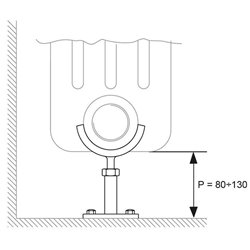 Pied support au sol AMENSPAV01 pour Tesi 