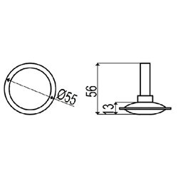 Patère APPUTONDO5501 Tondo 55 mm universelle