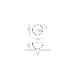 Mini Lys 4912/CRU 230x230 mm Sans trop-plein