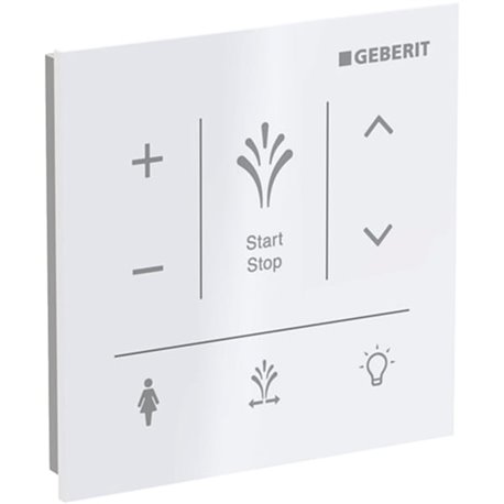 Tableau de commande mural 147.041.SI.1 pour abattant et WC complet, blanc Tableau de commande mural 147.041.SI.1 pour abattant et WC complet, blanc