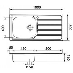 Rock EV45011 IMS Inox mini structure 1000x500 mm