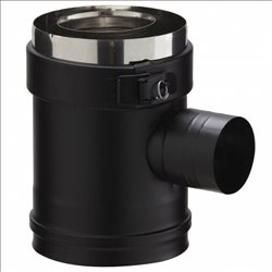 Elément droit PGI EDPA90100PGI/9030 Prise d'air 90° Ø 100-150 mm Noir