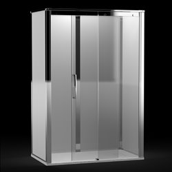 Cabine Onyx Porte Coulissante 1290SLLCWH 1200x900 mm en angle gauche