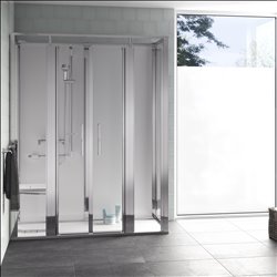 Cabine Onyx Porte Saloon 1290SDRAWH 1200x900 mm en niche droite