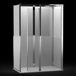 Cabine Onyx Porte Segment Pivotant 1480LBLCWH 1400x800 mm en angle gauche