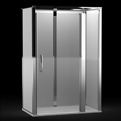 Cabine Onyx Porte Classique 1290CDLCWH 1200x900 mm en angle gauche