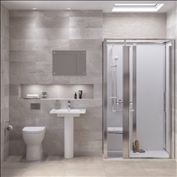 Cabine Onyx Porte Classique 1290CDRCWH 1200x900 mm en angle droite