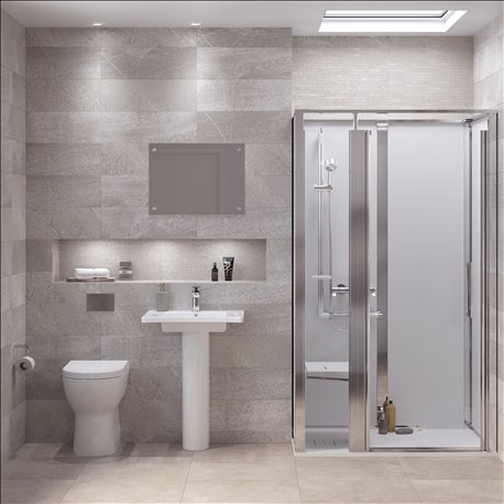 Cabine Onyx Porte Classique 1290CDRAWH 1200x900 mm en niche droite Cabine Onyx Porte Classique 1290CDRAWH 1200x900 mm en niche droite