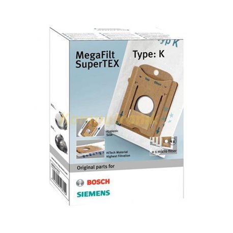 Sac aspirateur BBZ41FK lot de 4 sacs pour Bosch BSG 1500/BSG 160