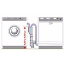 Tuyau double évacuation DEP101 pour raccordement lave-linge/sèche-linge/lave-vaisselle 
