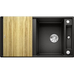Evier Axia III 5 S Silgranit PuraDur 525845 Planche frêne  Noir