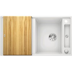 Evier Axia III 5 S Silgranit PuraDur 523209 Planche frêne  Blanc