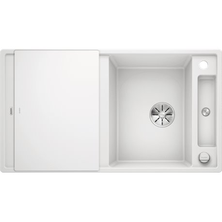 Evier Axia III 5 S Silgranit PuraDur 523219 Planche verre blanc Blanc