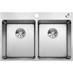 Evier Andano 340/340-IF/A 525248 Cuve double 745x500 mm