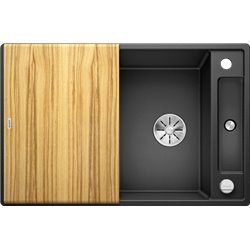 Evier Axia III 45 S Silgranit PuraDur 523173 Anthracite Planche frêne