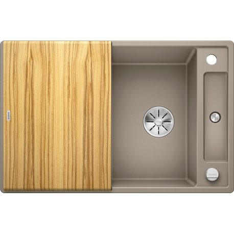 Evier Axia III 45 S Silgranit PuraDur 523180 Tartufo Planche frêne