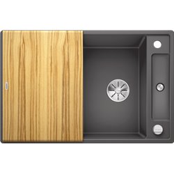 Evier Axia III 45 S Silgranit PuraDur 523174 Gris Rocher Planche frêne