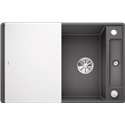Evier Axia III 45 S-F Silgranit PuraDur 523200 Gris Rocher Planche verre blanc