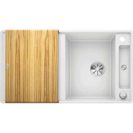 Evier Axia III 5 S-F Silgranit PuraDur 523228 Blanc Planche frêne