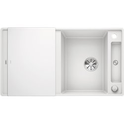 Evier Axia III 5 S-F Silgranit PuraDur 523234 Blanc Planche verre blanc