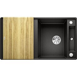 Evier Axia III 5 S-F Silgranit PuraDur 525847 Noir Planche frêne