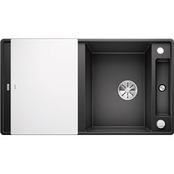 Evier Axia III 5 S-F Silgranit PuraDur 523231 Anthracite Planche verre blanc