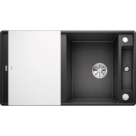 Evier Axia III 5 S-F Silgranit PuraDur 523231 Anthracite Planche verre blanc Evier Axia III 5 S-F Silgranit PuraDur 523231 Anthracite Planche verre blanc