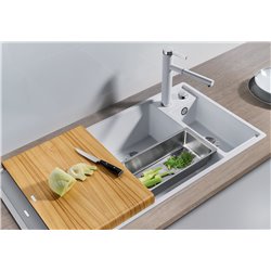 Evier Axia III 6 S 524647 Planche frêne Blanc